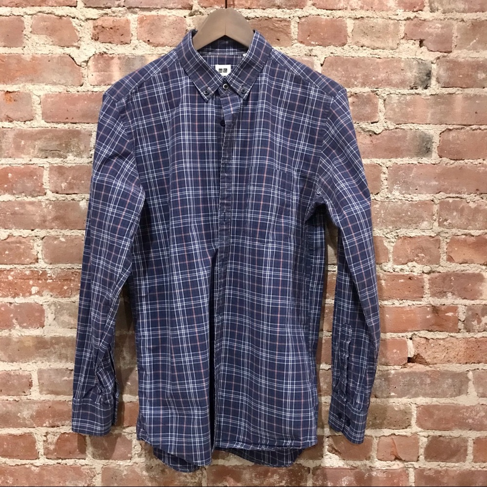 Uniqlo multicolored gingham shirt. Size M - Picture 1 of 9